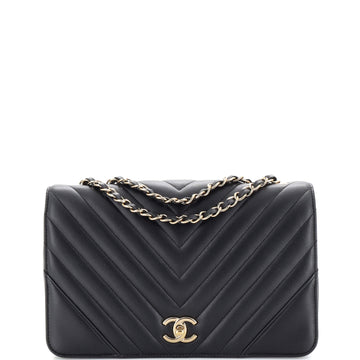Chanel Statement Flap Bag Chevron Calfskin Medium