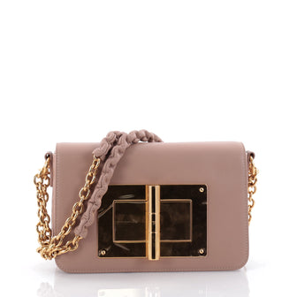Tom Ford Natalia Chain Shoulder Bag Leather Medium Neutral 2453501