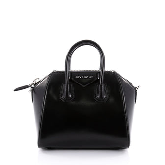 Givenchy Antigona Bag Glazed Leather Mini Black 2453502