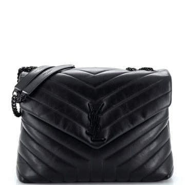 Saint Laurent Loulou Shoulder Bag Matelasse Chevron Leather Medium