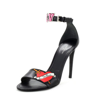 Louis Vuitton Women's Ankle Strap Sandals Limited Edition Patches Leather