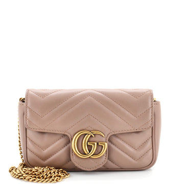 Gucci GG Marmont Flap Bag Matelasse Leather Super Mini