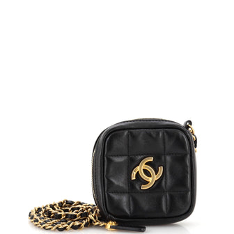Chanel Diamond Clutch with Chain Quilted Lambskin