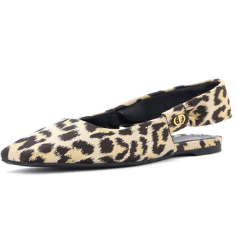 Christian Dior Women's Slingback Flats Mizza Nylon