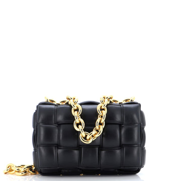 Bottega Veneta Cassette Chain Crossbody Bag Padded Maxi Intrecciato Leather