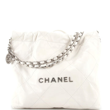 Chanel 22 Chain Hobo Quilted Calfskin Small