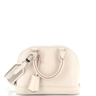 Louis Vuitton Alma Handbag Epi Leather with Logo Jacquard Strap BB