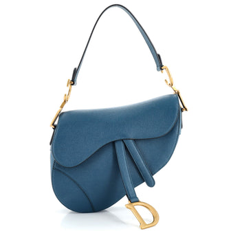 Christian Dior Saddle Handbag Leather Medium