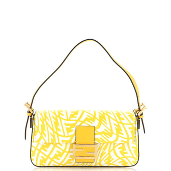 Fendi Baguette 1997 Bag Vertigo Zucca Coated Canvas