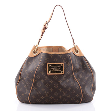 Louis Vuitton Galliera Handbag Monogram Canvas PM Brown