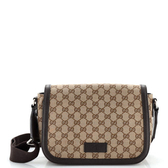 Gucci Flap Messenger Bag (Outlet) GG Canvas Small