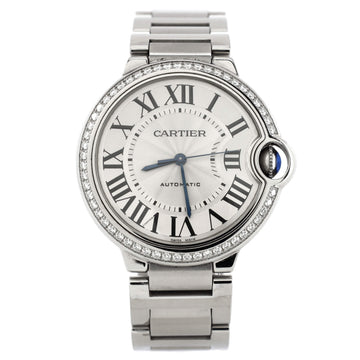 Cartier Ballon Bleu de Cartier Automatic Watch Stainless Steel with Diamond Bezel 36