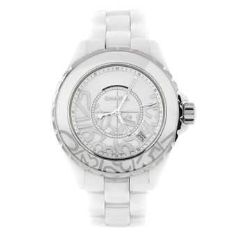 Chanel J12 Graffiti Limited Edition Automatic Watch Ceramic and Stainless Steel 38