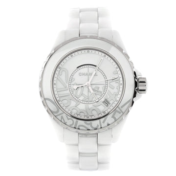 Chanel J12 Graffiti Limited Edition Automatic Watch Ceramic and Stainless Steel 38