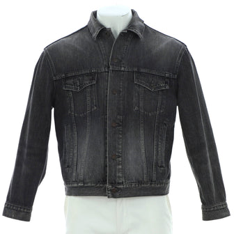 Balenciaga Women's Logo Oversized Jacket Denim