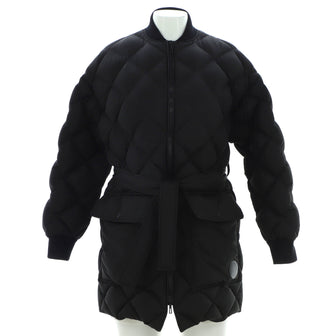 Hermes Women's Belted Puffer Coat Quilted Polyester with Down