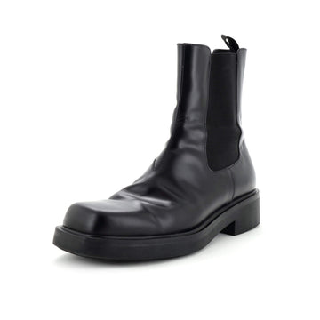 Prada Men's Square Toe Chelsea Boots Leather