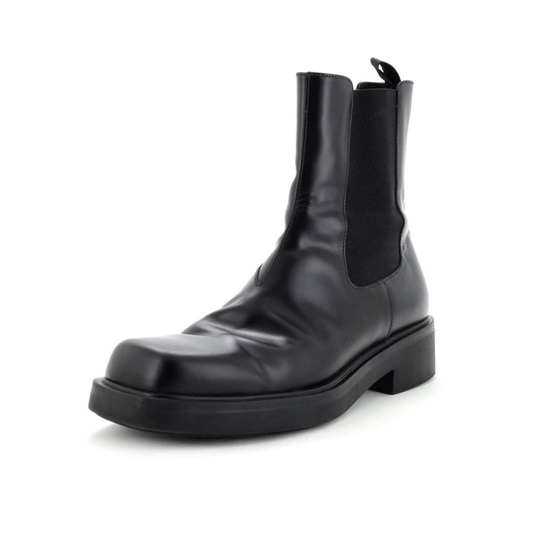 靴 PRADA leather square toe boots 245673-