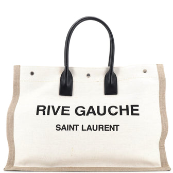 Saint Laurent Rive Gauche Shopper Tote Canvas Large