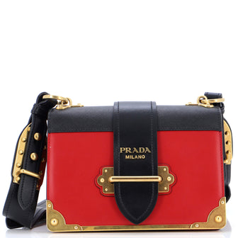 Prada Cahier Crossbody Bag City Calf and Saffiano Small