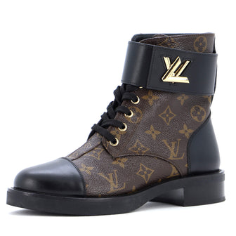 Louis Vuitton Women's Wonderland Flat Ranger Boots Monogram Canvas and Leather