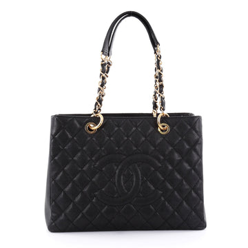 Chanel Grand Shopping Tote Quilted Caviar Black
