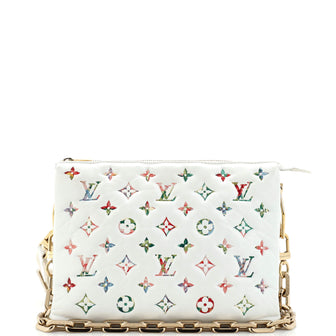 Louis Vuitton Coussin Bag Monogram Flower Embossed Lambskin PM Multicolor  2457433