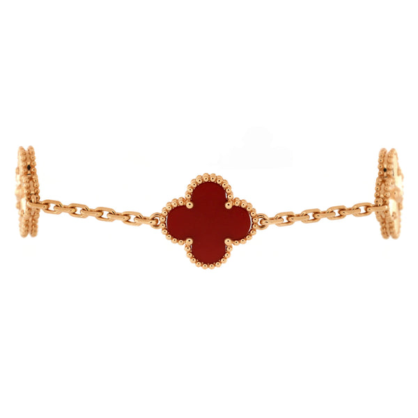Van Cleef Arpels Vintage Alhambra Bracelet 18K Yellow Gold Carnelian :  r/Jewelry_USA