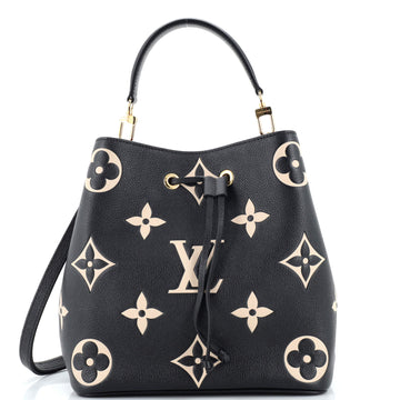 Louis Vuitton NeoNoe Handbag Bicolor Monogram Empreinte Giant MM