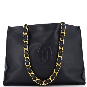 Chanel Vintage CC Chain Tote Lambskin XL