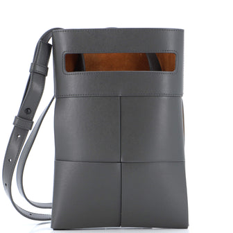 Bottega Veneta Cut Out Crossbody Bag Maxi Intrecciato Leather