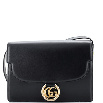 Gucci GG Ring Shoulder Bag Leather Medium