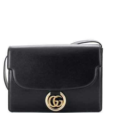 Gucci GG Ring Shoulder Bag Leather Medium