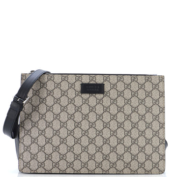Gucci Zip Messenger Bag GG Coated Canvas Medium