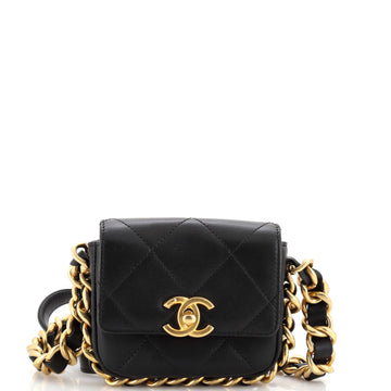 Chanel Framing Chain Flap Bag Quilted Calfskin Mini
