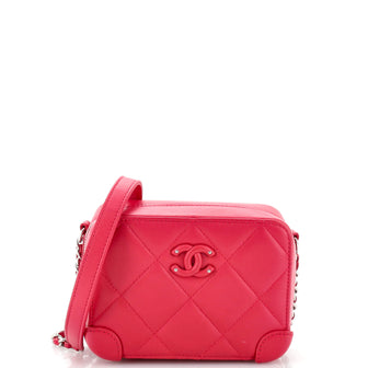 Chanel Covered CC Camera Bag Quilted Lambskin Mini