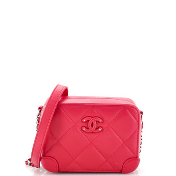Chanel Covered CC Camera Bag Quilted Lambskin Mini