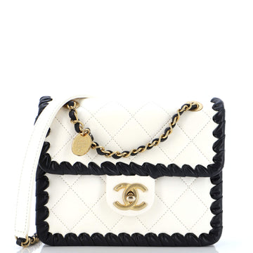 Chanel My Own Frame Flap Bag Braided Quilted Calfskin Mini