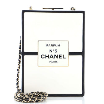 Chanel No.5 Perfume Box Evening Clutch Leather