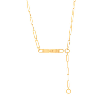 Hermes Kelly Chaine Lariat Necklace 18K Yellow Gold Small