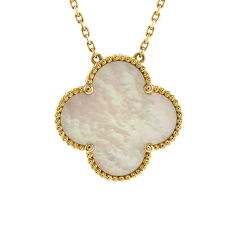 Van Cleef & Arpels Magic Alhambra 100th Anniversary Pendant Necklace 18K Yellow Gold and Mother of Pearl