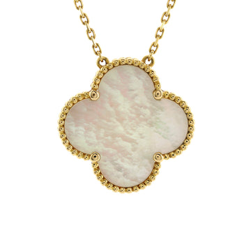 Van Cleef & Arpels Magic Alhambra 100th Anniversary Pendant Necklace 18K Yellow Gold and Mother of Pearl