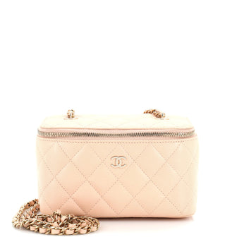 Chanel Classic Vanity Case with Chain Quilted Lambskin Small