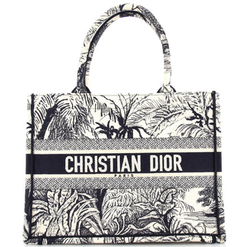 Christian Dior Book Tote Embroidered Canvas Medium