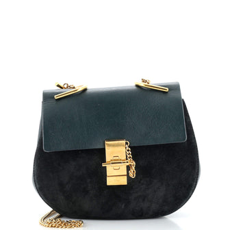 Chloe Drew Crossbody Bag Leather and Suede Small