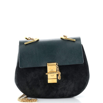 Chloe Drew Crossbody Bag Leather and Suede Small