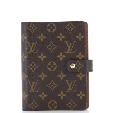 Louis Vuitton Ring Agenda Cover Monogram Canvas MM