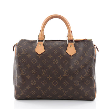 Louis Vuitton Speedy Handbag Monogram Canvas 30 Brown 2460205