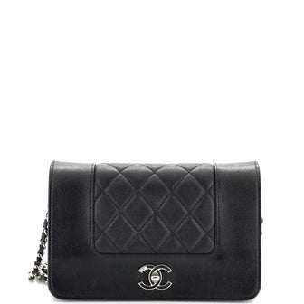 Chanel Mademoiselle Vintage Wallet on Chain Quilted Sheepskin