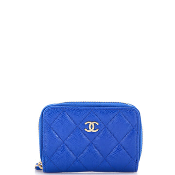 Chanel CC Zip Coin Purse Quilted Caviar Small